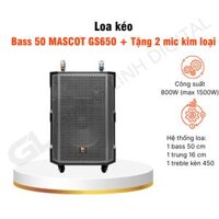 Loa Kéo Bass 50 MASCOT GS650 3 Đường Tiếng Hát Karaoke 5 Tấc, Tặng 2 Micro Kim Loại