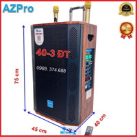 Loa kéo Bluetooth chính hãng AZPRO,AZ-2506-A Bass 40 thùng gỗ,loa 3 đường tiếng,mạch Reverb