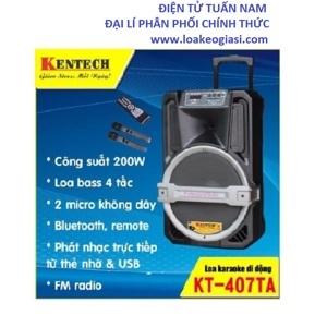 Loa Kéo Bluetooth Kentech KT-407TA (KT407TA) - 4 tấc