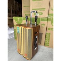 Loa kéo BS Audio karaoke 700W bass40 3 đường tiếng thùng vân gỗ, tặng kèm 2 micro không dây hát hay, bảo hành 18 tháng.