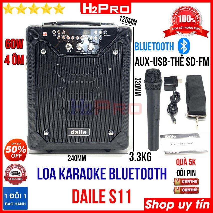 Loa Bluetooth Karaoke Daile S11