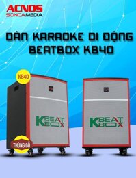 Loa kéo di động Acnos BeatBox KB40 (Bass 4 tấc) Thùng Gổ