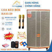 Loa Kéo Di Động Bluetooth cao cấp Hát Karaoke Bass 40 BOK HA15-29 Nhập Khẩu Chính Hãng Tặng 2 Mic