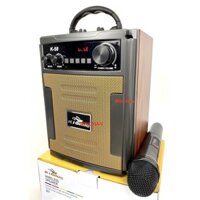 Loa Kéo Di Động Bluetooth Karaoke Thùng Gỗ Kiomic K58 Âm Chuẩn - Tặng Kèm 1 Micro Không Dây Hát Cự - Giao Màu Ngẫu Nhiên