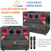 Loa Kéo Di Động Công Suất Lớn Hát Karaoke Hay BOK HAB215-4000T 2 Bass 40 6 Đường Tiếng