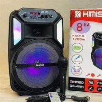 Loa Kéo Di Dộng KIMISO QS-4801 (Bass 8", 1 Micro có dây)