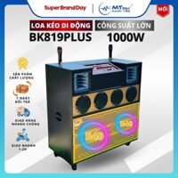 Loa Kéo Di Động MTMAX BK819Plus, Công Suất Cực Khủng 1000W, Hệ Thống 2 Bass Đôi 40, 4 Trung,2 Treble, Âm Thanh Cực Khủng