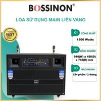 loa kéo điện 4T đôi Bossinon US-1082 công suất 1.500w bảo hành chính Hãng 12 tháng (micro bảo hành 6 tháng)