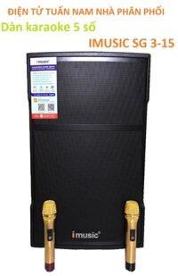 Loa kéo IMUSIC SG 3-15 + Tích hợp karaoke 5 số (Loa gỗ 4 tấc)