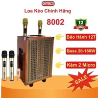 Loa kéo karaoke bass 20 ONTEKCO 8002 kèm 2 mic Hát Karaoke cực hay. bảo hành chính hãng 12 tháng