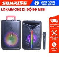 Loa kéo karaoke bluetooth kèm mic không dây, loa di động music 8255 hát nhẹ, chống hú, có led nhấp nháy theo nhạc