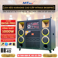 Loa Kéo Karaoke Cao Cấp MTMAX BK56 PRO,Công Suất 1000W Mạnh Mẽ, Âm Thanh Cực Căng,Trang Bị 2 Bass Đôi 40,4 Trung,2TREBLE