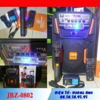 Loa kéo karaoke di động JBZ 0802 loa kéo bluetooth mini hát karaoke gia đình âm thanh cực hay + Tặng 1 micro