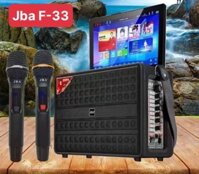 Loa kéo karaoke JBA F33 có màn hình cảm ứng 14inch LCD gấp gọn, thùng gỗ bọc da kèm 2 micro không dây siêu khủng [BH 1 năm]