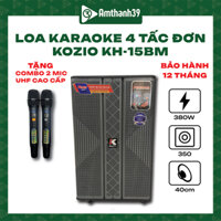 Loa Kéo Karaoke Kozio KH15BM Loa Bass 4 Tấc Bảo Hành 12 Tháng Tặng Kèm 2 Mic UHF Chống Hú