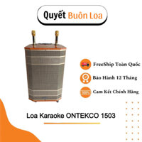 Loa kéo karaoke ONTEKCO 1503 PROMAX kết nối Bluetooth Bass 40cm kèm 2 Micro UHF 3 đường tiếng hát karaoke gia đình