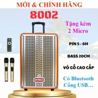 Loa Kéo Karaoke Tặng kèm 2 micro không dây Ontekco 8002  WEIMAX 805