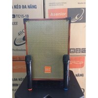 Loa kéo karaoke temeisheng, loa kẹo kéo Q10S thùng gỗ, bass 2,5 tấc hát, nghe nhạc hay tặng kèm 2 micro không dây