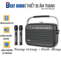 Loa Kéo Karaoke W-king K9 Kèm 2 Micro không dây, Công Suất 100W -Loa Karaoke Bluetooth Bass Siêu Trầm, Bảo Hành 12T