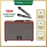 Loa Kéo Karaoke Xách Tay Nanomax K-01 Đỏ Bass 20cm Công Suất 120w