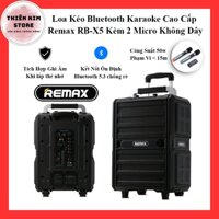Loa kẹo kéo bluetooth Remax RB-X5 - loa karaoke kèm 2 mic, chất âm to, chống rè rõ ràng, mạnh mẽ Pin Trâu