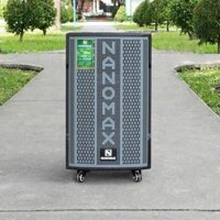 Loa Kẹo Kéo Karaoke Bluetooth Nanomax SK-12X3 Xám Bass 30cm 380w Tặng 2 Mic Bản Mới Chống Hú Tốt