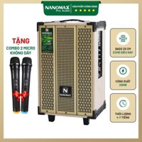Loa Kéo Mini Nanomax T-10 Thùng Trắng Bass 25cm 200w