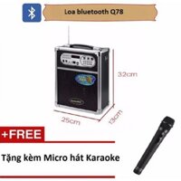 LOA KÉO MINI Q78 TẶNG KÈM MIC KHÔNG DÂY