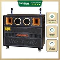 Loa Kéo Nanomax Sài Bình Và Điện Pro-218 Bass Đôi 50cm 3000Watt | Công Suất Lớn Tặng Kèm 2 Mic