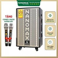 Loa Kéo Nanomax SK-12F7 Bass 3 Tấc 400w Bluetooth Karaoke Lưới Vàng