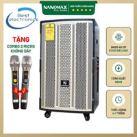 Loa Kéo Nanomax SK-15F3-Bass 40cm, Công Suất 680w, Karaoke Bluetooth-Tặng 2 Mic Hát-Có Bảo Hành
