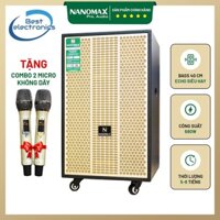 Loa Kéo Nanomax SK-16K7 Bass 40cm Công Suất 680w Hát Karaoke Bluetooth Tặng 2 Micro Không Dây