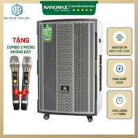 Loa Kéo Nanomax SK-1802 Bass 50cm 960w Karaoke Bluetooth Tặng Kèm Cặp Micro Hát Karaoke