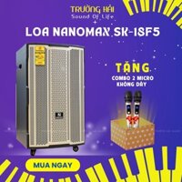 Loa kéo Nanomax SK-18F5, loa karaoke di động bluetooth Bass 50cm công suất 1150w (TẶNG 2 MIC không dây)