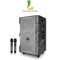 Loa kéo Prosing W15 Super 10 - Loa di động thùng gỗ công suất cực đại 800W kèm micro không dây hát karaoke âm thanh chất lượng cao - Hàng nhập khẩu