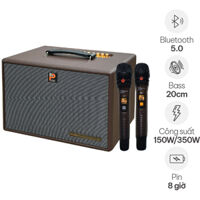 Loa kéo Prosing W8 – KOR (bass 20cm, 150W, Kèm 2 micro, Pin 4-8h)