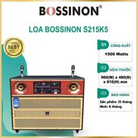 loa kéo tủ hát karaoke 4T đôi Bossinon S215K5 công suất 1500w bảo hành chính hãng 12 tháng(micro+bình bảo hành 6 tháng)