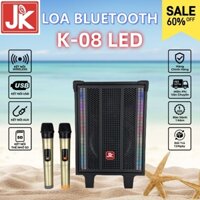 Loa Kéo Xách Tay Karaoke Đa Năng JK-K08 LED - Công Suất Mạnh Mẽ 120W, Bass 20cm Âm Thanh Trung Thực, Cuốn Hút