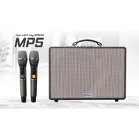Loa kéo xách tay MTMAX MP5 du lịch ngoại hình sang trọng 3 đường tiếng đầy đủ Echo, Delay, Reverb tặng kèm 2 micro