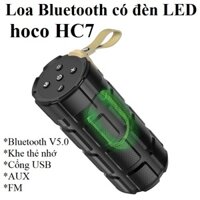 Loa không dây Bluetooth V5.0 hiệu ứng LED đổi màu cho điện thoại laptop hoco HC7 - Hàng chính hãng - Màu Đen