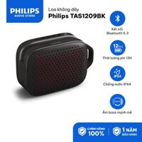 Loa không dây Philips TAS1209BK, Bluetooth 5.3, chống nước iPX4, thời gian nghe 12 giờ