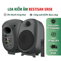 Loa kiểm âm BESTISAN SR08 Công suất 80W đa dạng cổng kết nối. Điều chỉnh âm thanh chuyên nghiệp. Hàng chính hãng.