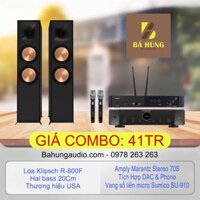 Loa Klipsch R-800F + Amply Marantz Stereo 70s + Vang Số Sumico SU-910