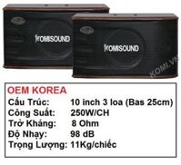 Loa Komi Sound KM-206 (Bỏ mẫu)