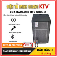 Loa KTV GD15-13 tặng kèm 2 mic không dây . Âm thanh sống động . Bảo hành 12 tháng