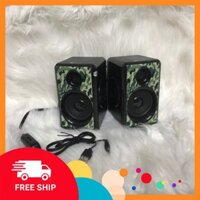 Loa máy tính 2.0 Kisonli T012-Âm thanh ha, dùng nguồn USB 5v