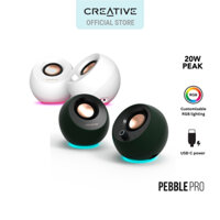 Loa máy tính Creative Pebble Pro USB-C 2.0 Minimalistic với Bluetooth 5.3 và đèn RGB Tuỳ chỉnh