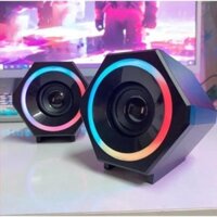 Loa Máy Tính Để Bàn Có Dây LED RGB 2.0 Kisonli L6060 - Loa Vi Tính Laptop Nghe Nhạc