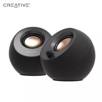 Loa máy tính để bàn Creative Pebble V3 2.0 USB-C phong cách Minimalistic với âm thanh USB, Cải tiến hộp thoại rõ ràng, Bluetooth 5.0, RMS 8W với công suất cực đại 16W, Bao gồm bộ chuyển đổi USB-A