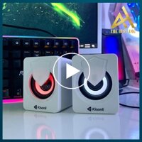 Loa Máy Tính Để Bàn Mini Đèn Led Rgb 2.0 AAP BO12 Màu Hồng Dễ Thương Loa Vi Tính Laptop Tivi Có Dây